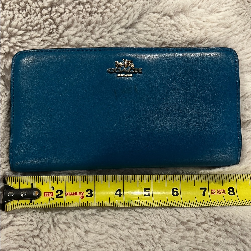 Coach Teal Leather Wallet